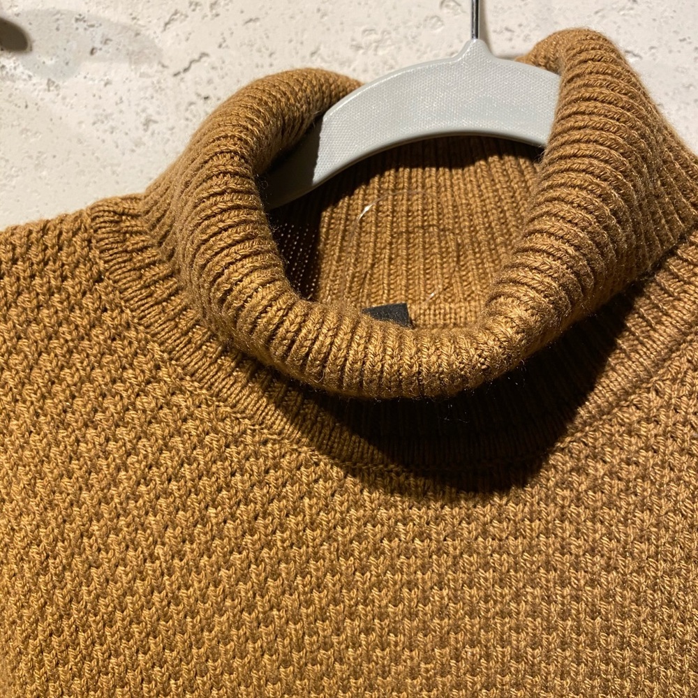Brown knit turtle neck